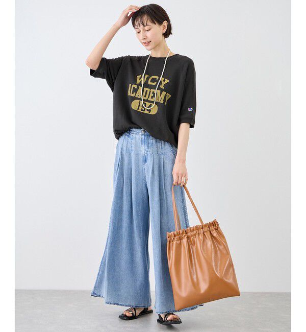 Rope&rsquo;Picnic「【Champion/チャンピオン別注】アソートロゴボートネックハーフスリーブスウェットプルオーバー」|Tシャツ・カットソー|