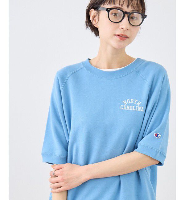 Rope&rsquo;Picnic「【Champion/チャンピオン別注】アソートロゴボートネックハーフスリーブスウェットプルオーバー」|Tシャツ・カットソー|