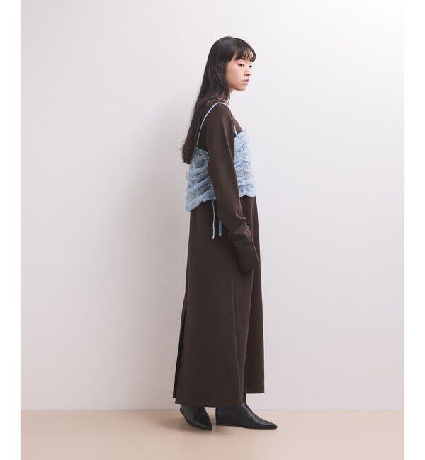 ADAM ET ROPE'「【WEB限定】ニットキャミソールセットワンピース」|ワンピース|