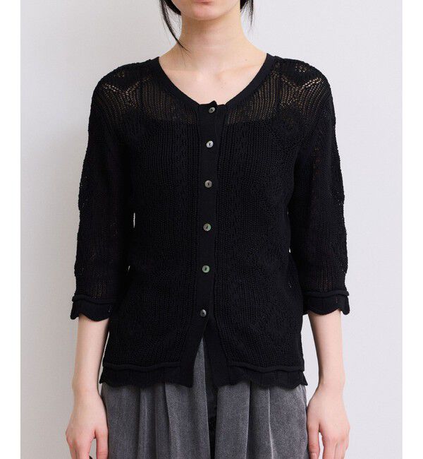 ADAM ET ROPE'「【WEB限定】2wayレースアップカーディガン」|カーディガン|