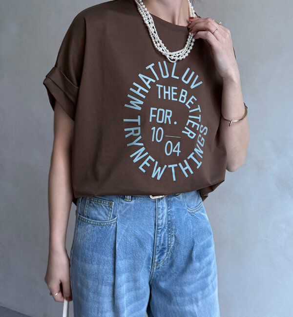  「サークルロゴTEE」|Tシャツ・カットソー|ブラウン