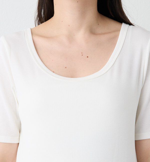  「【すっきり見え/通気性/帯電性】キュプラコットンテレコTee」|Tシャツ・カットソー|