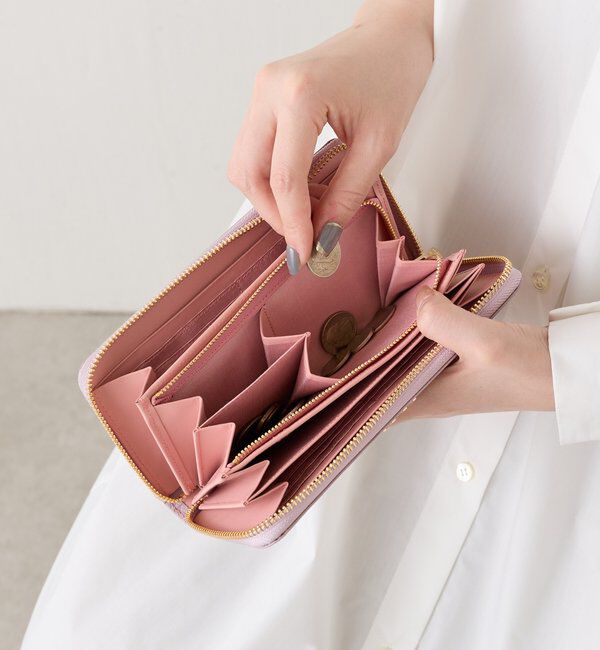  「モノグラムプレートラウンドジップウォレット」|財布|