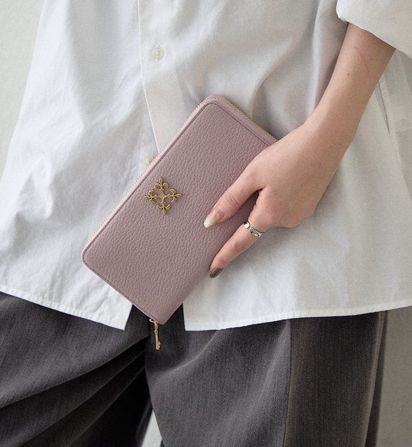  「モノグラムプレートラウンドジップウォレット」|財布|