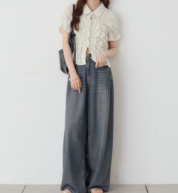  「シャーリングシェイプシャツ」|シャツ・ブラウス|
