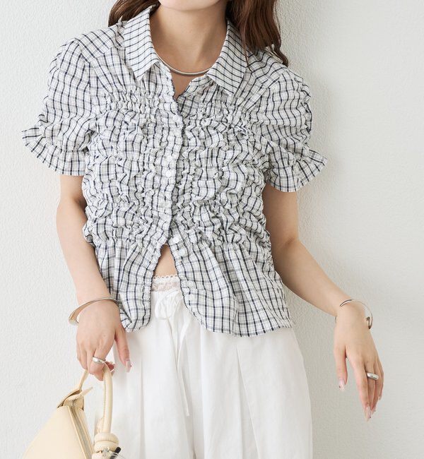  「シャーリングシェイプシャツ」|シャツ・ブラウス|