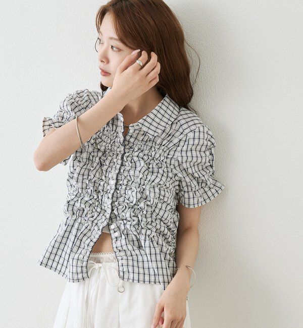  「シャーリングシェイプシャツ」|シャツ・ブラウス|