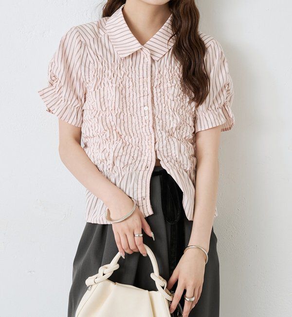  「シャーリングシェイプシャツ」|シャツ・ブラウス|