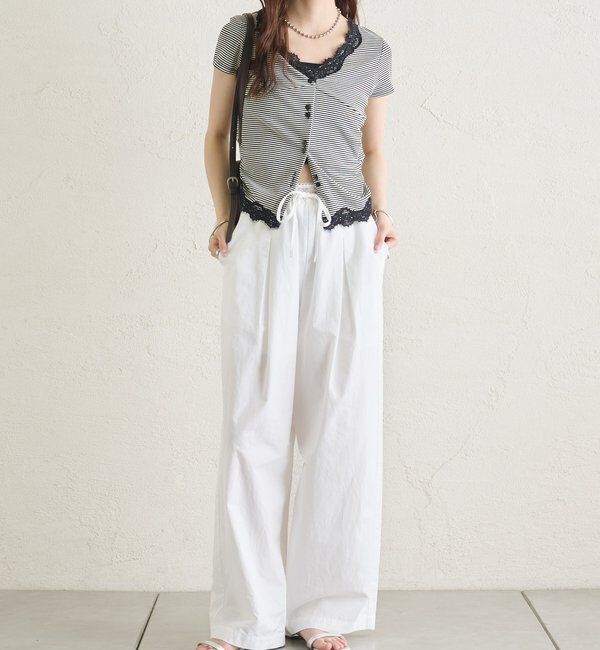  「VレースフレンチT」|Tシャツ・カットソー|