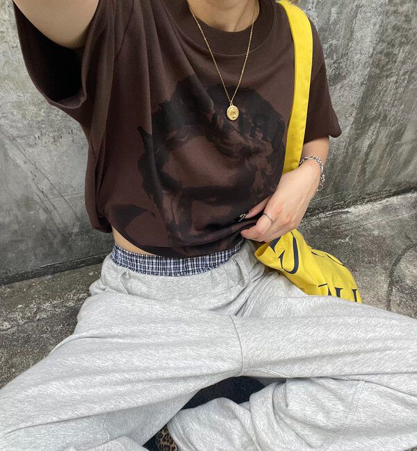  「【Sourcream】偉人TEE」|Tシャツ・カットソー|ブラウン