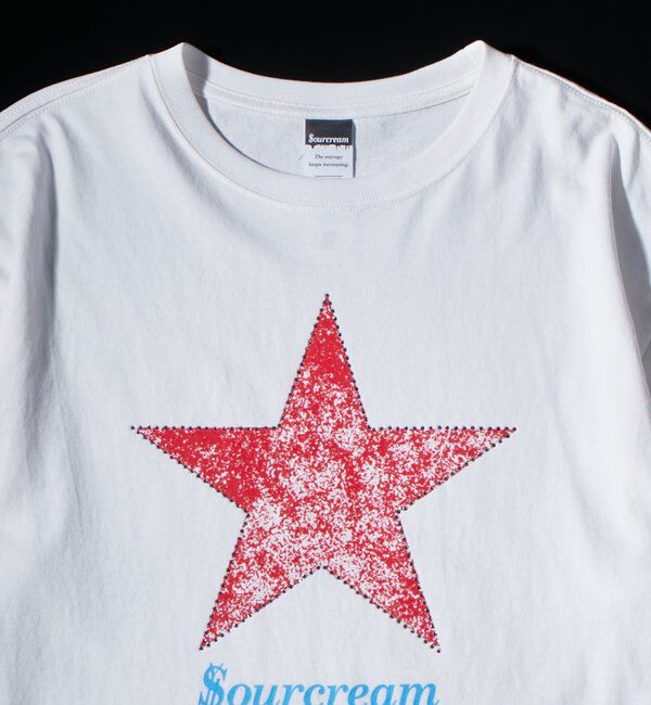  「【Sourcream/UNISEX】ラインストーンスターグラフィックTEE」|Tシャツ・カットソー|