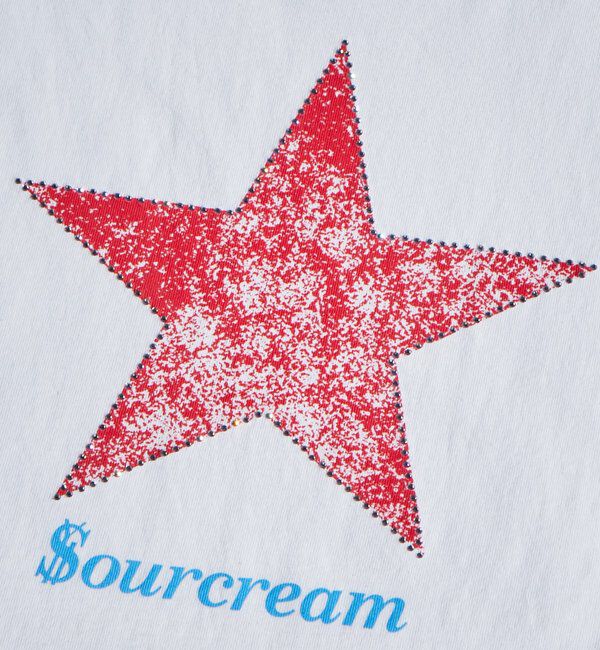  「【Sourcream/UNISEX】ラインストーンスターグラフィックTEE」|Tシャツ・カットソー|