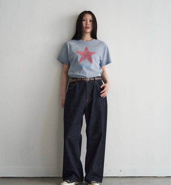  「【Sourcream/UNISEX】ラインストーンスターグラフィックTEE」|Tシャツ・カットソー|