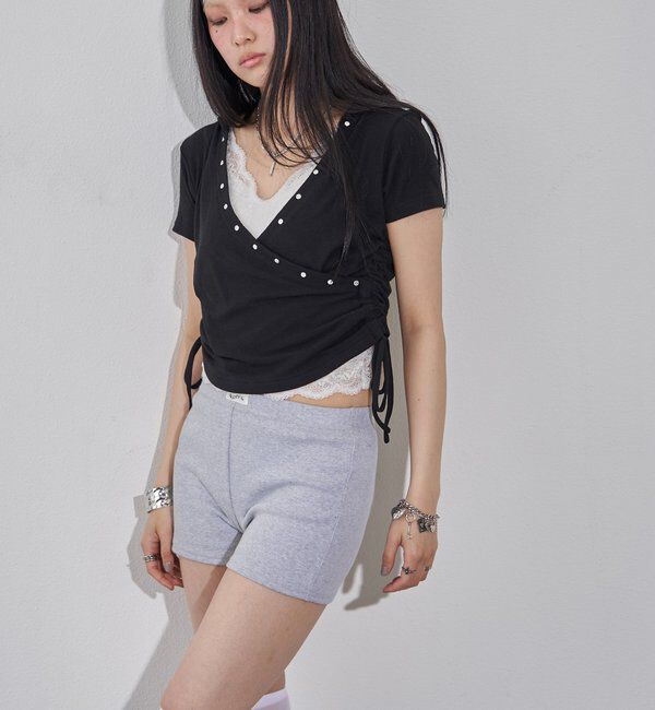  「リブカシュクールフレンチフーディ（無地/ボーダー/スター）」|Tシャツ・カットソー|