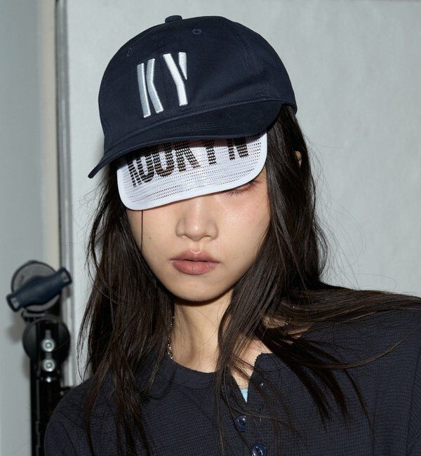  「【KOOKY'N】KY Sunshield logo cap」|ハット|ネイビー