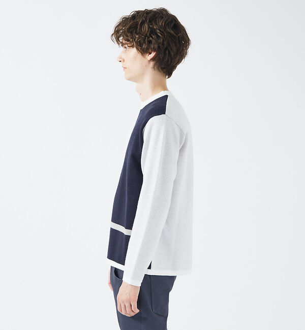 ABAHOUSE「【パネル切替】カシミヤタッチ ジャガード ニット」|ニット・セーター|