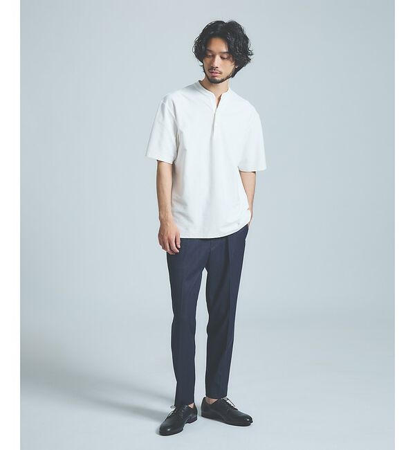 ABAHOUSE「【接触冷感】Vネック スキッパーTシャツ/ヘンリーネック/COVEROSS(R)」|Tシャツ・カットソー|