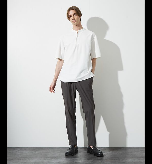 ABAHOUSE「【接触冷感】Vネック スキッパーTシャツ/ヘンリーネック/COVEROSS(R)」|Tシャツ・カットソー|