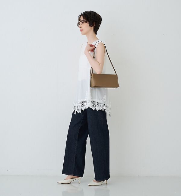 Rouge vif「ランダムヘム裾レースノースリーブブラウス」|シャツ・ブラウス|