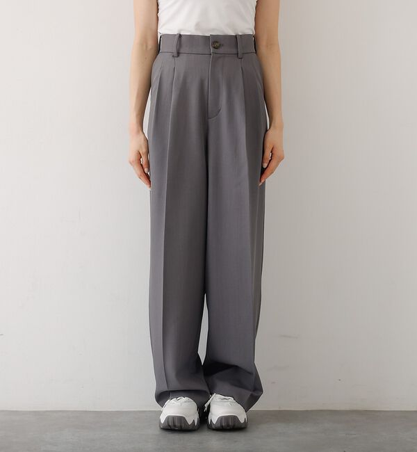 abahouse mavie「【快適・美脚】タックワイドスラックス」|その他|