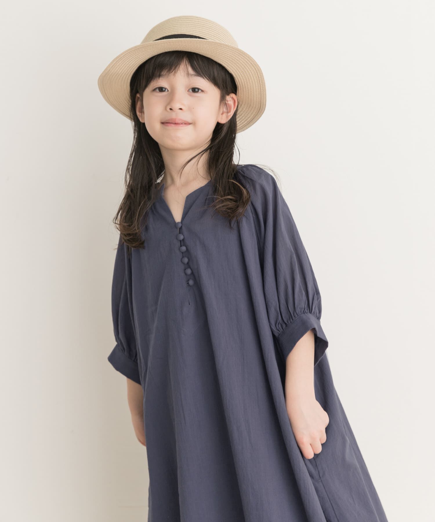 URBAN RESEARCH DOORS「『親子リンク』コットンボイルカフタンワンピース(KIDS)」|ワンピース|