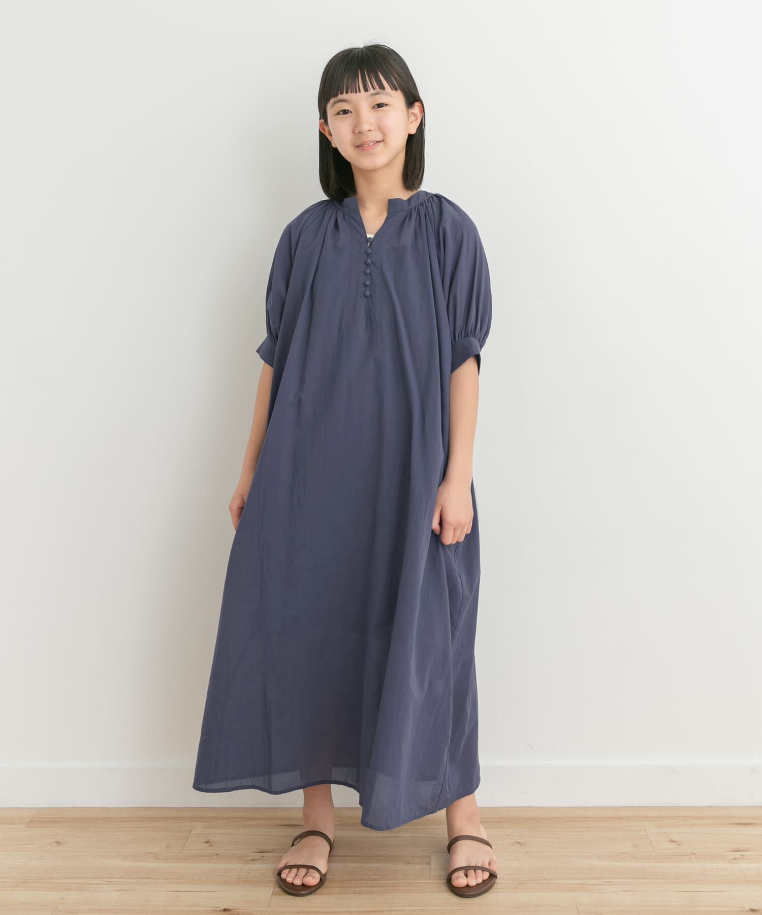 URBAN RESEARCH DOORS「『親子リンク』コットンボイルカフタンワンピース(KIDS)」|ワンピース|