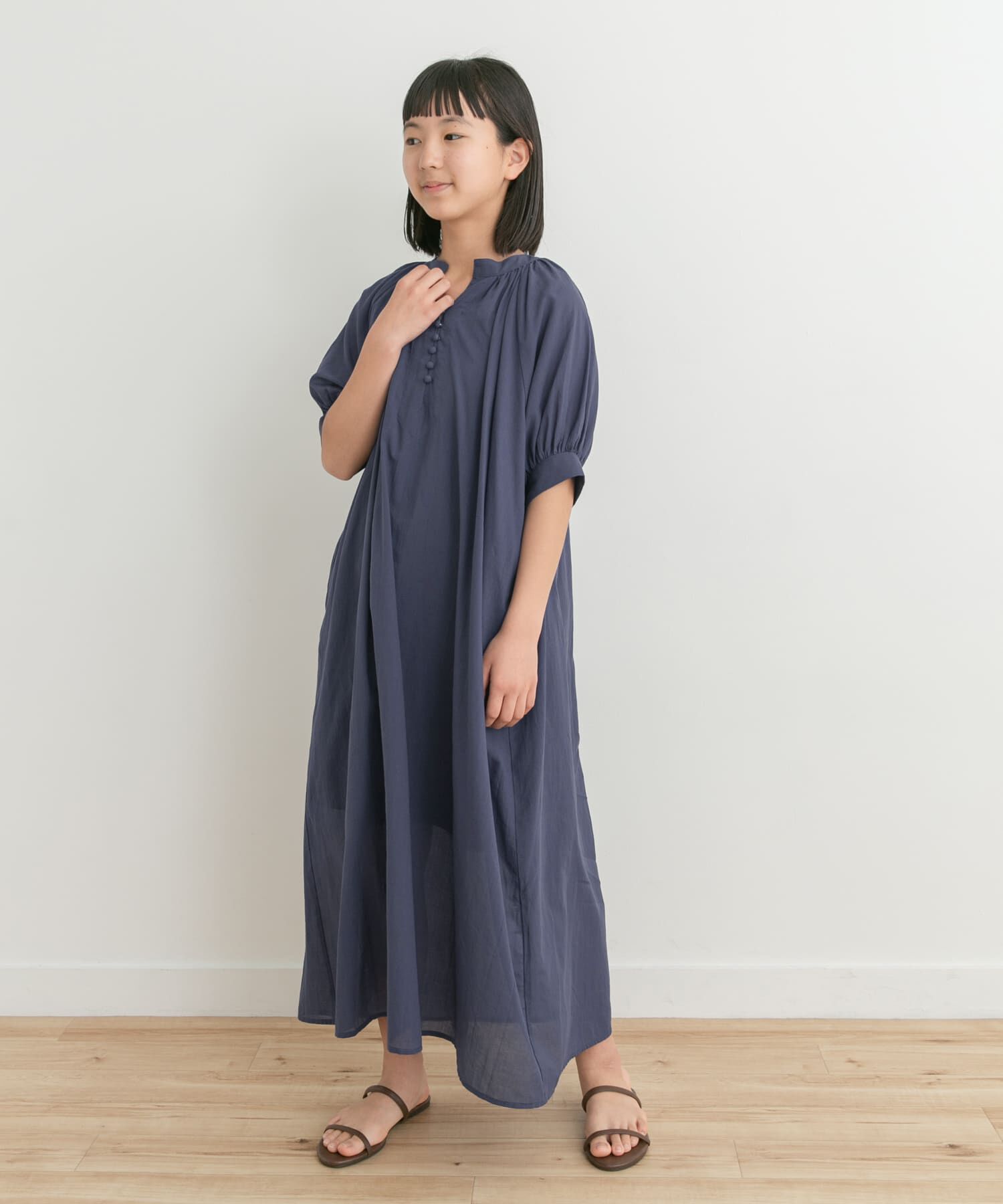 URBAN RESEARCH DOORS「『親子リンク』コットンボイルカフタンワンピース(KIDS)」|ワンピース|