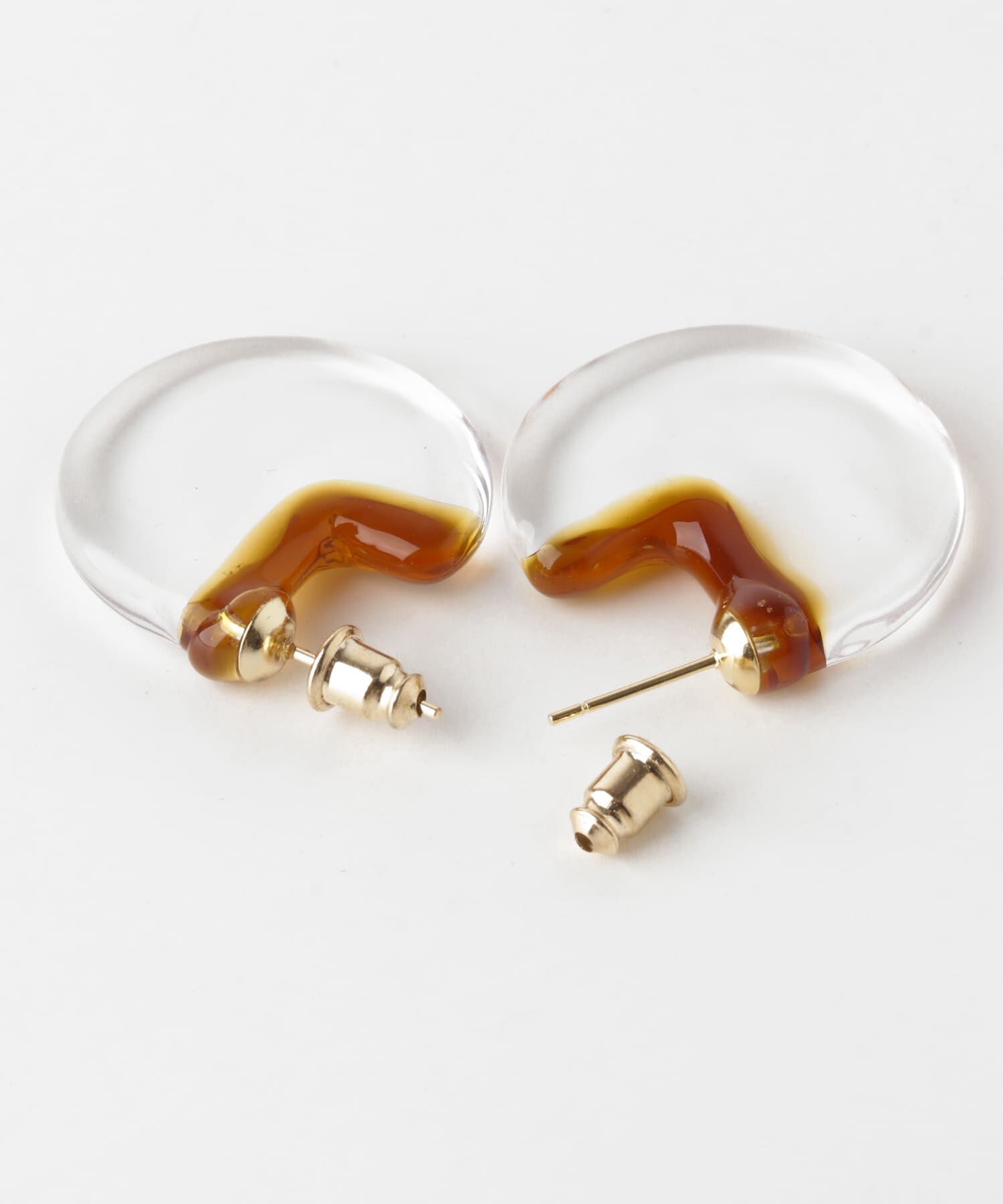 URBAN RESEARCH DOORS「『別注』HARIO Lampwork Factory&times;DOORS　クォーターサークルピアス」|ピアス|