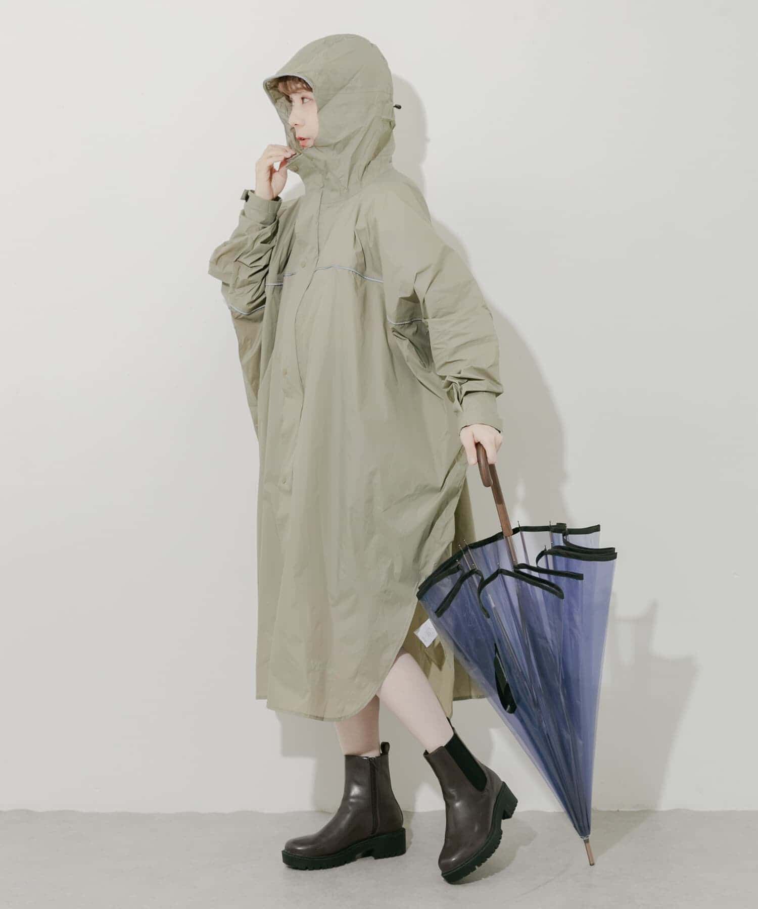 SMELLY「『WEB限定』『ユニセックス』Wpc.　バイシクルスリーブポンチョ」|ポンチョ・ケープ|ベージュ