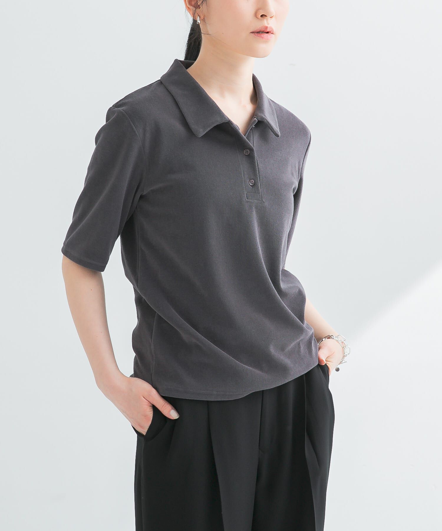 URBAN RESEARCH「パイルポロ衿カットソー」|Tシャツ・カットソー|
