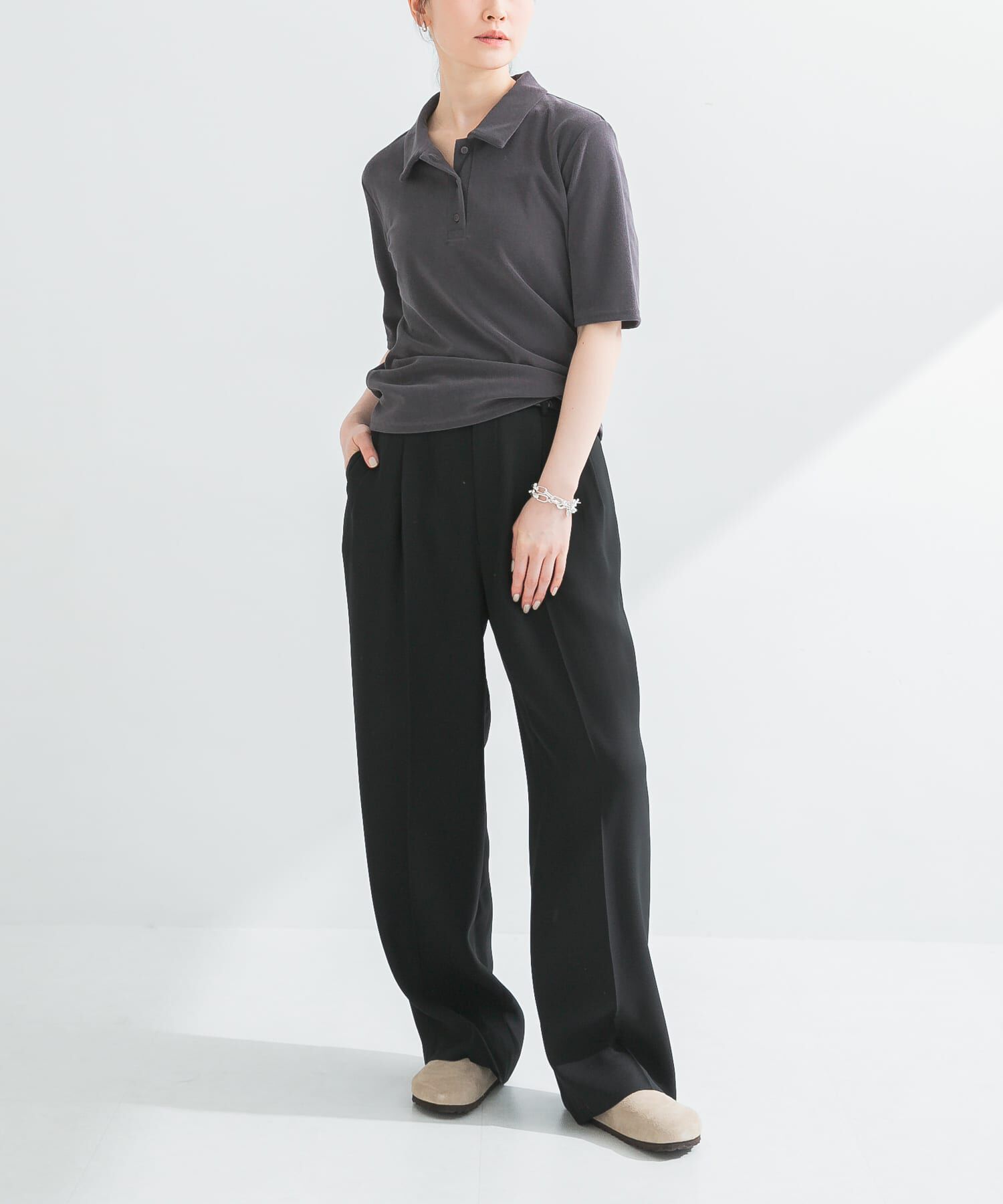 URBAN RESEARCH「パイルポロ衿カットソー」|Tシャツ・カットソー|