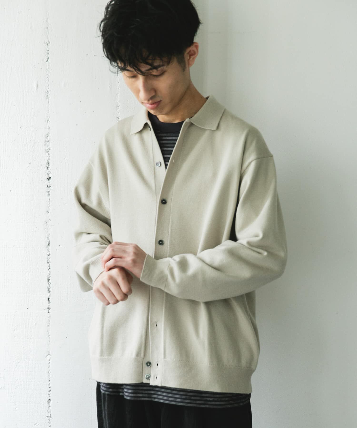 URBAN RESEARCH DOORS「『XLｻｲｽﾞ/WEB限定/仁村紗和さん着用』『UR TECH 200日ﾆｯﾄ』ｼｬﾂ ｶｰ」|カーディガン|