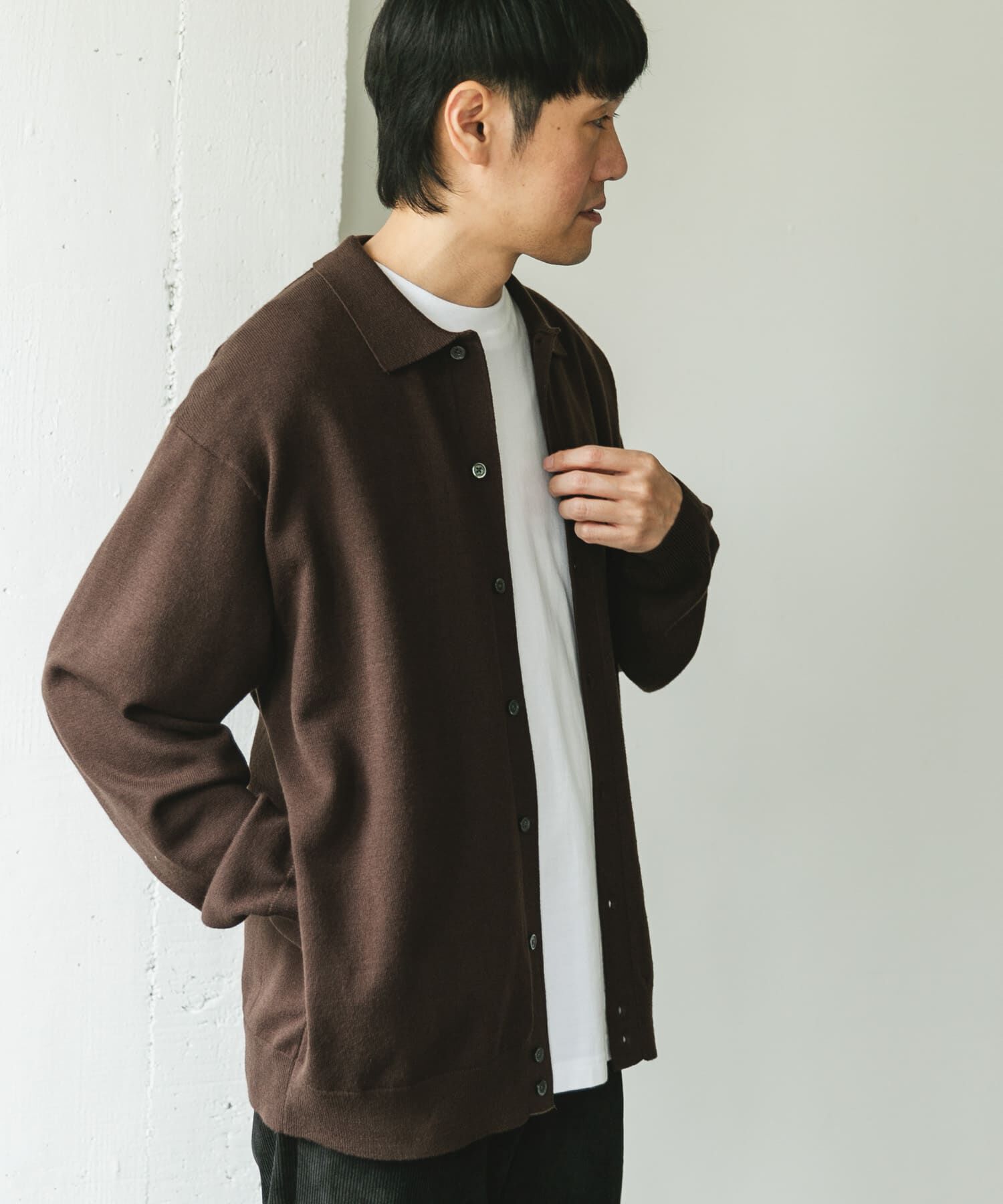 URBAN RESEARCH DOORS「『XLｻｲｽﾞ/WEB限定/仁村紗和さん着用』『UR TECH 200日ﾆｯﾄ』ｼｬﾂ ｶｰ」|カーディガン|