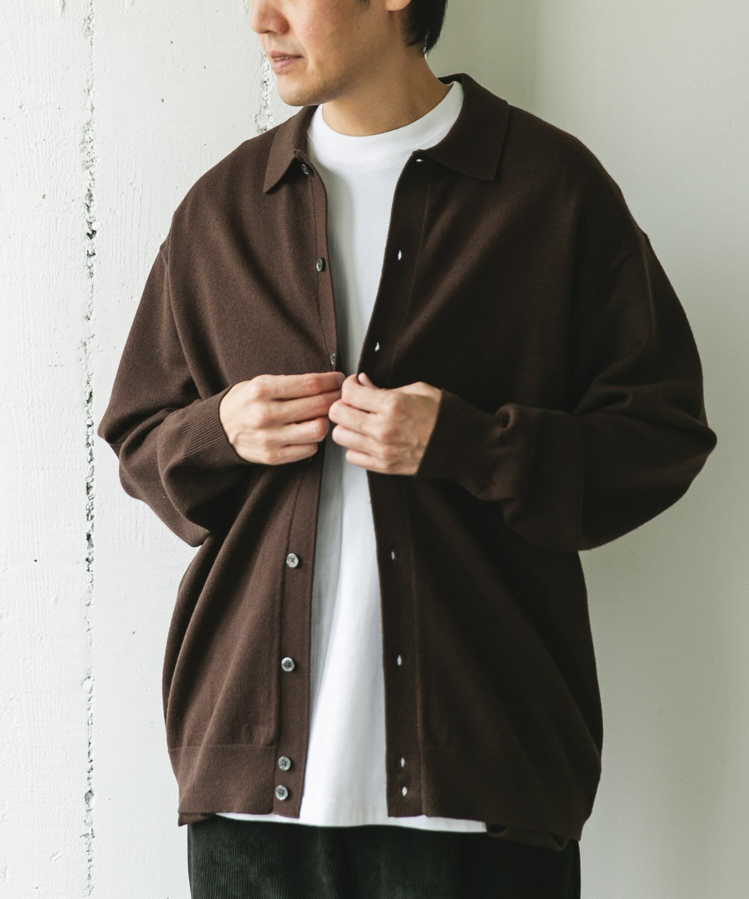 URBAN RESEARCH DOORS「『XLｻｲｽﾞ/WEB限定/仁村紗和さん着用』『UR TECH 200日ﾆｯﾄ』ｼｬﾂ ｶｰ」|カーディガン|