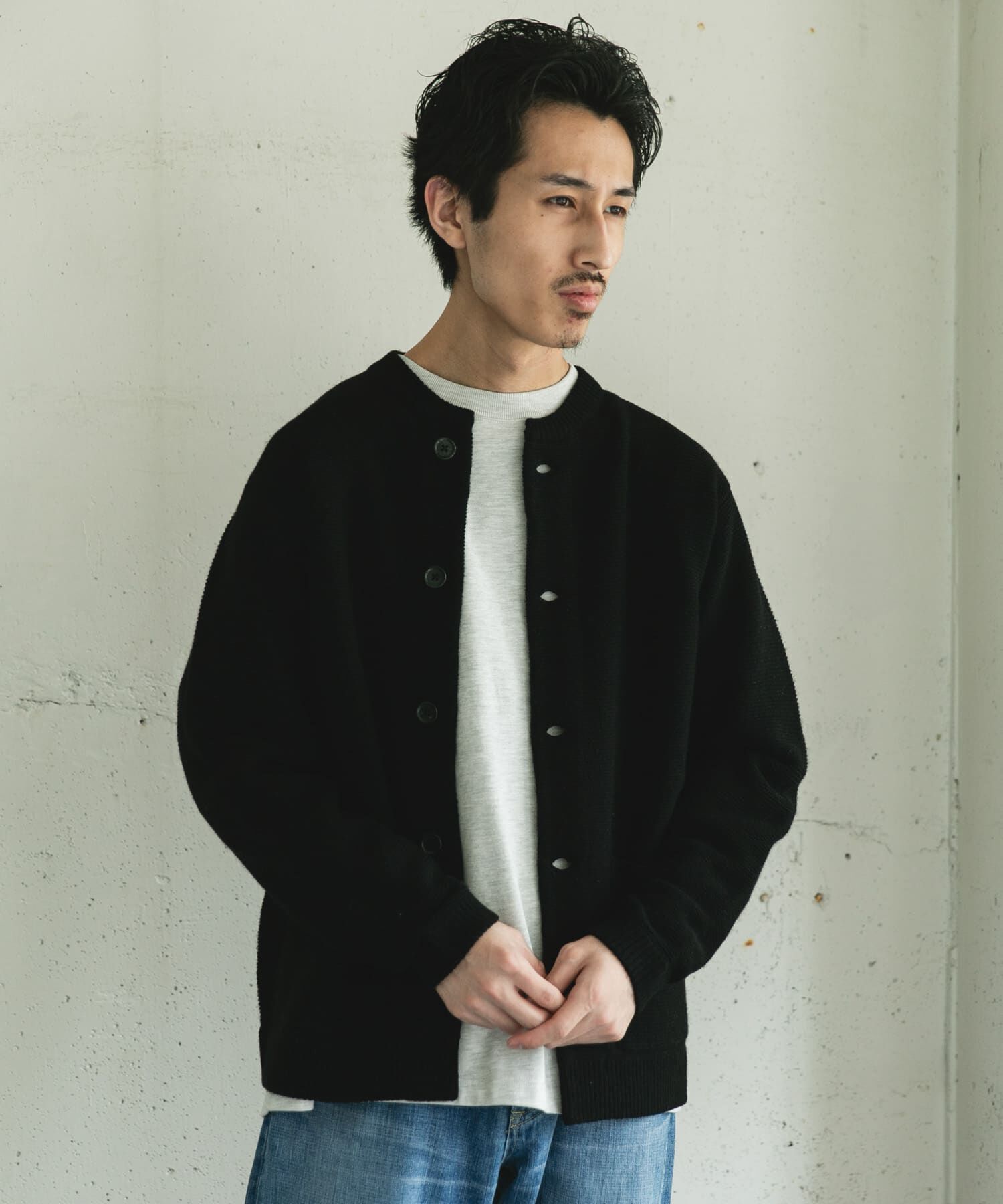 URBAN RESEARCH DOORS「ハミルトンウールガーターカーディガン」|カーディガン|