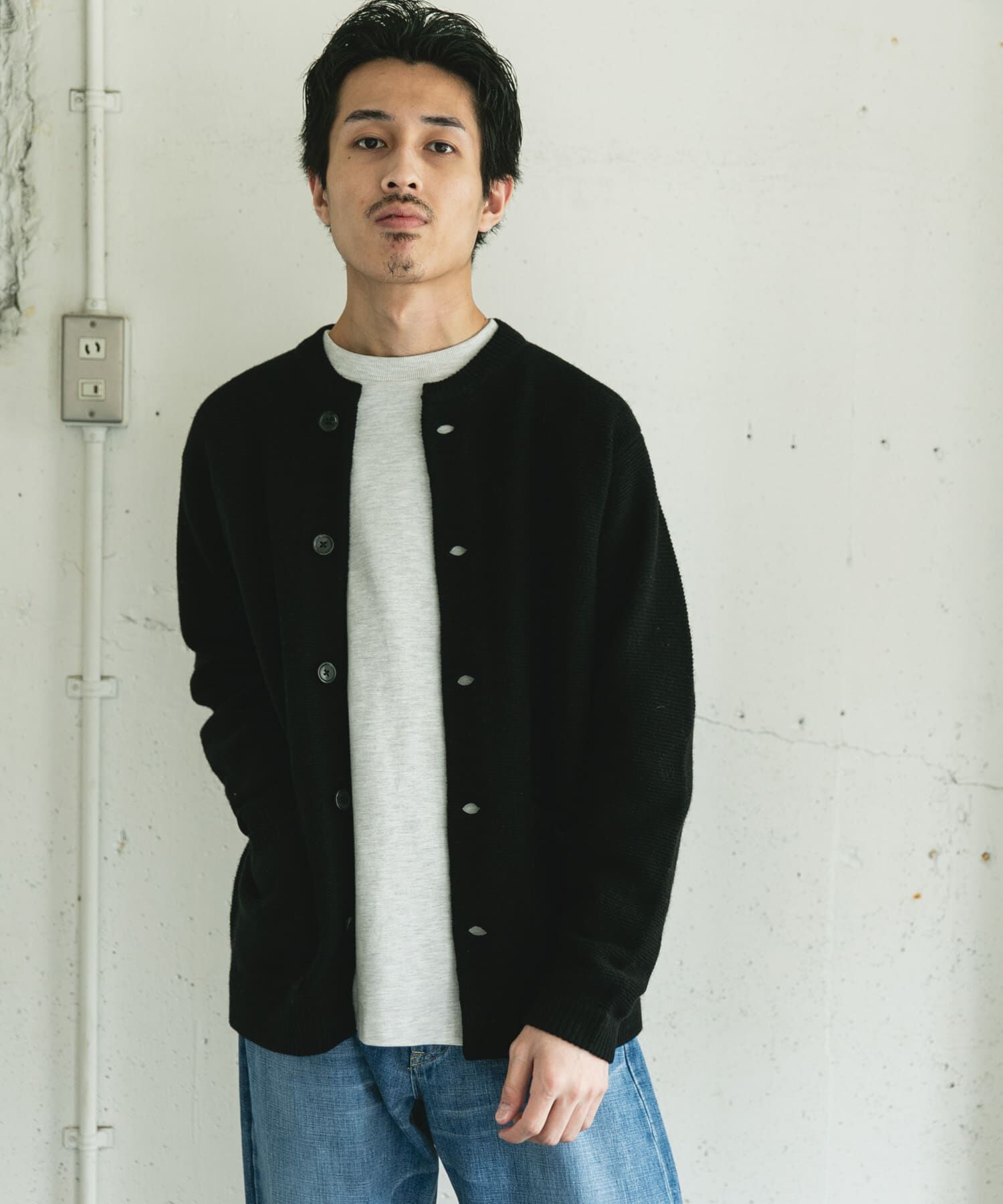 URBAN RESEARCH DOORS「ハミルトンウールガーターカーディガン」|カーディガン|