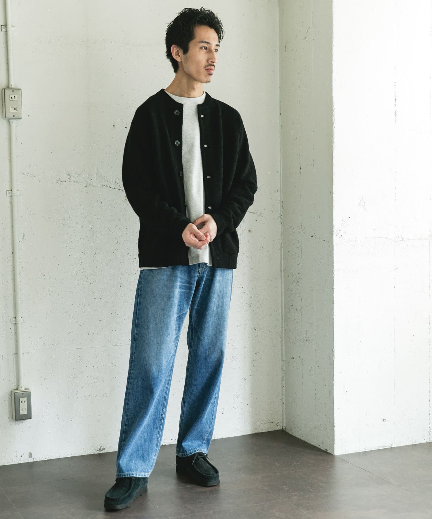 URBAN RESEARCH DOORS「ハミルトンウールガーターカーディガン」|カーディガン|