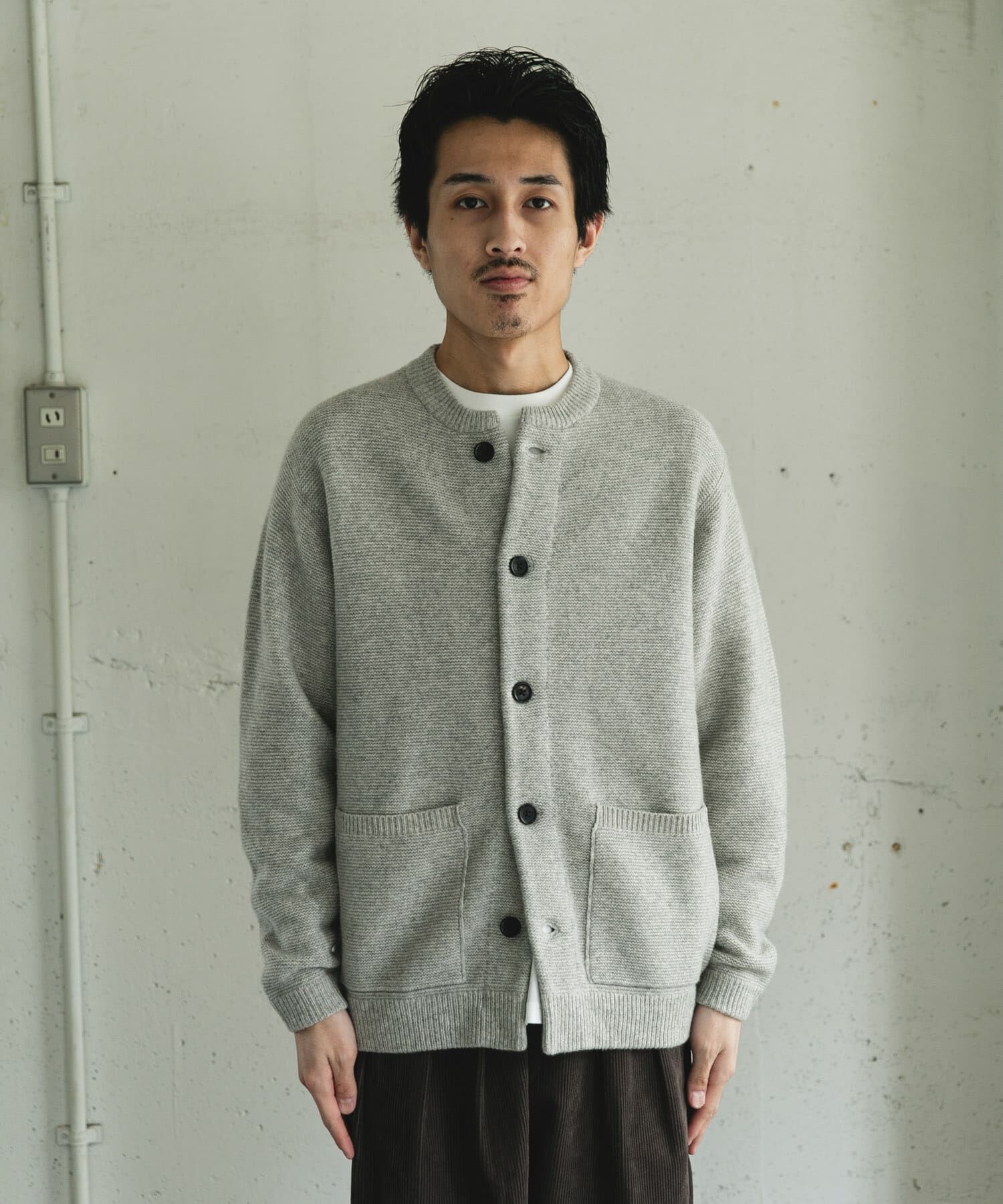 URBAN RESEARCH DOORS「ハミルトンウールガーターカーディガン」|カーディガン|