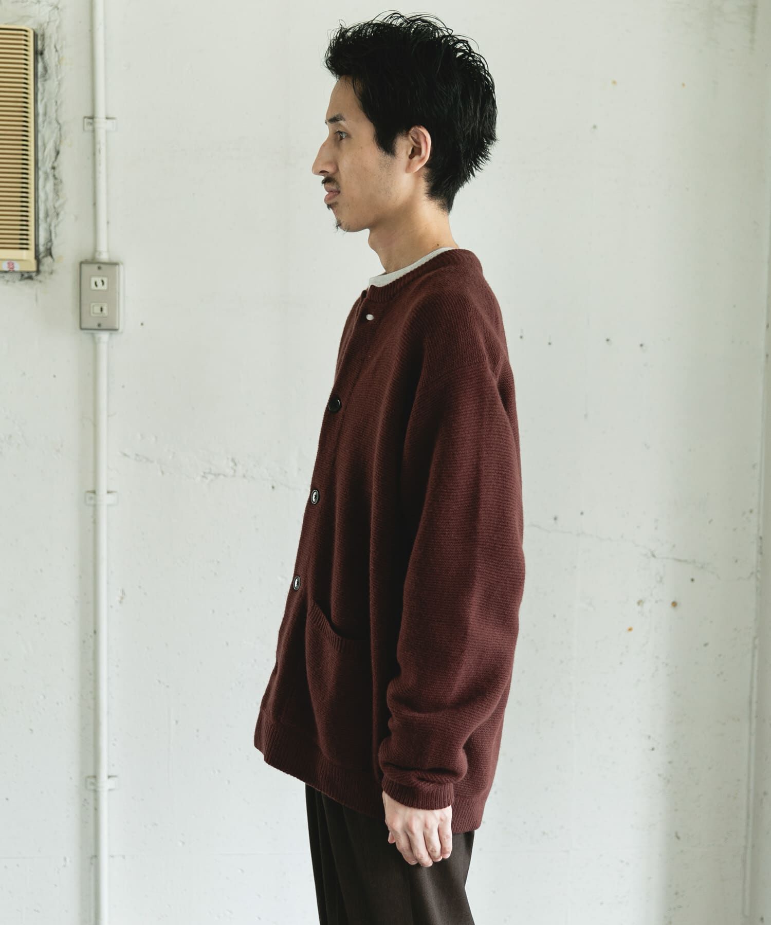URBAN RESEARCH DOORS「ハミルトンウールガーターカーディガン」|カーディガン|
