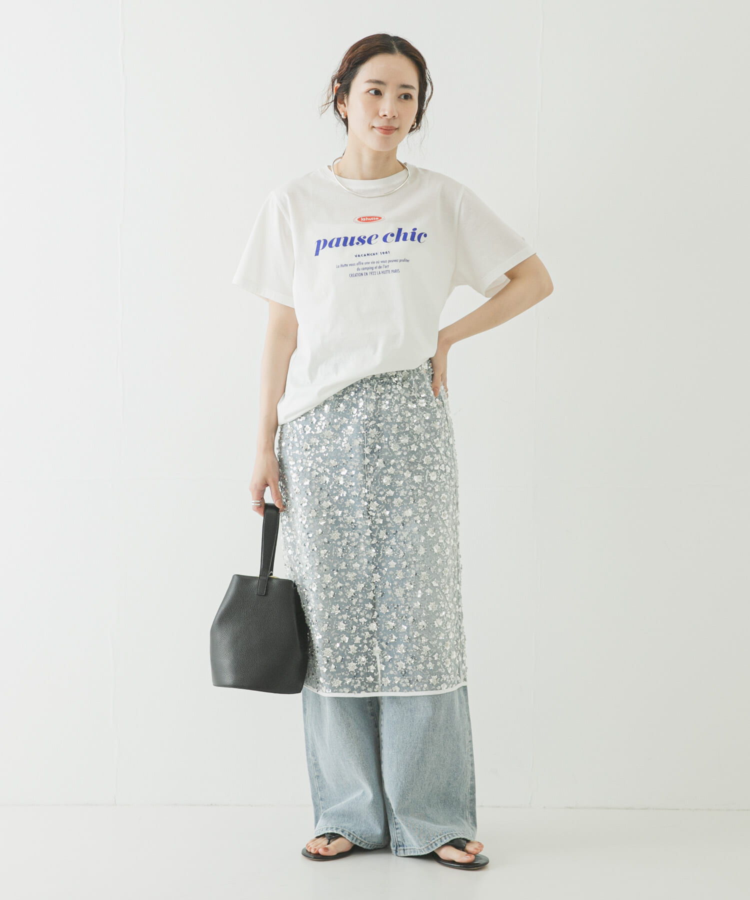 URBAN RESEARCH「スパンコールチュールレイヤードスカート」|スカート|