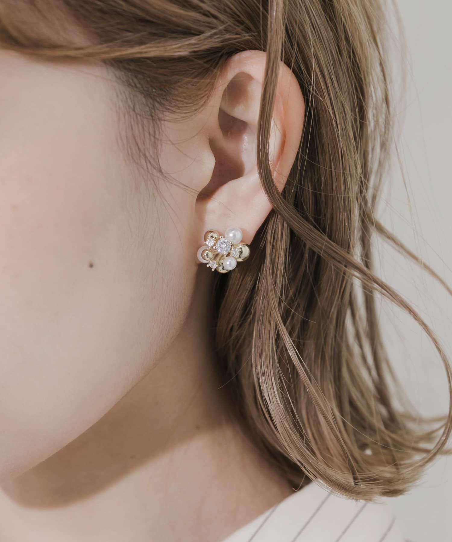 SMELLY「パールビジューピアス」|ピアス|