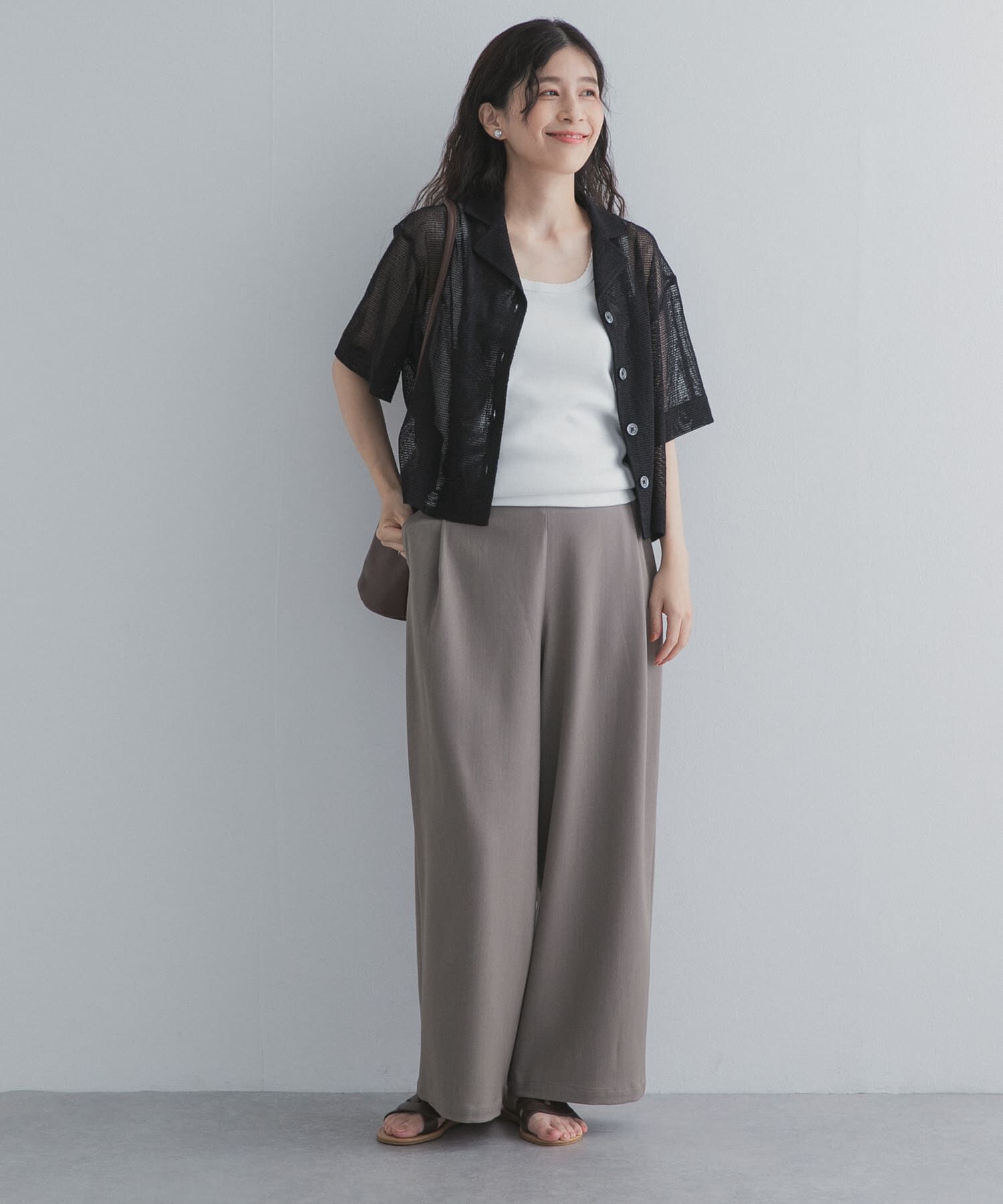 URBAN RESEARCH DOORS「『仁村紗和さん着用』『UR TECH』完声9分丈ワイドパンツ」|その他|