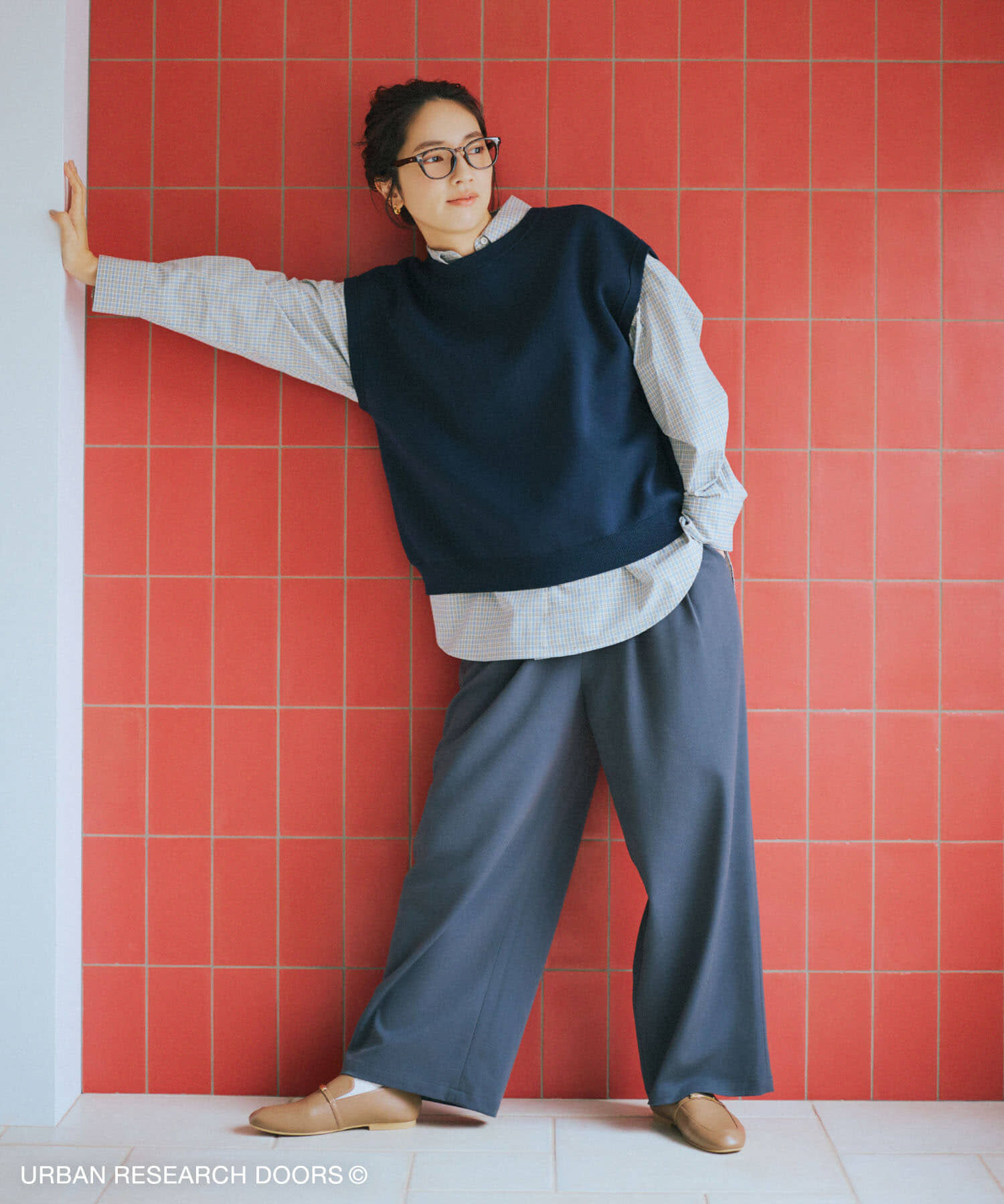 URBAN RESEARCH DOORS「『仁村紗和さん着用』『UR TECH』完声タックギャザーワイドパンツ」|その他|