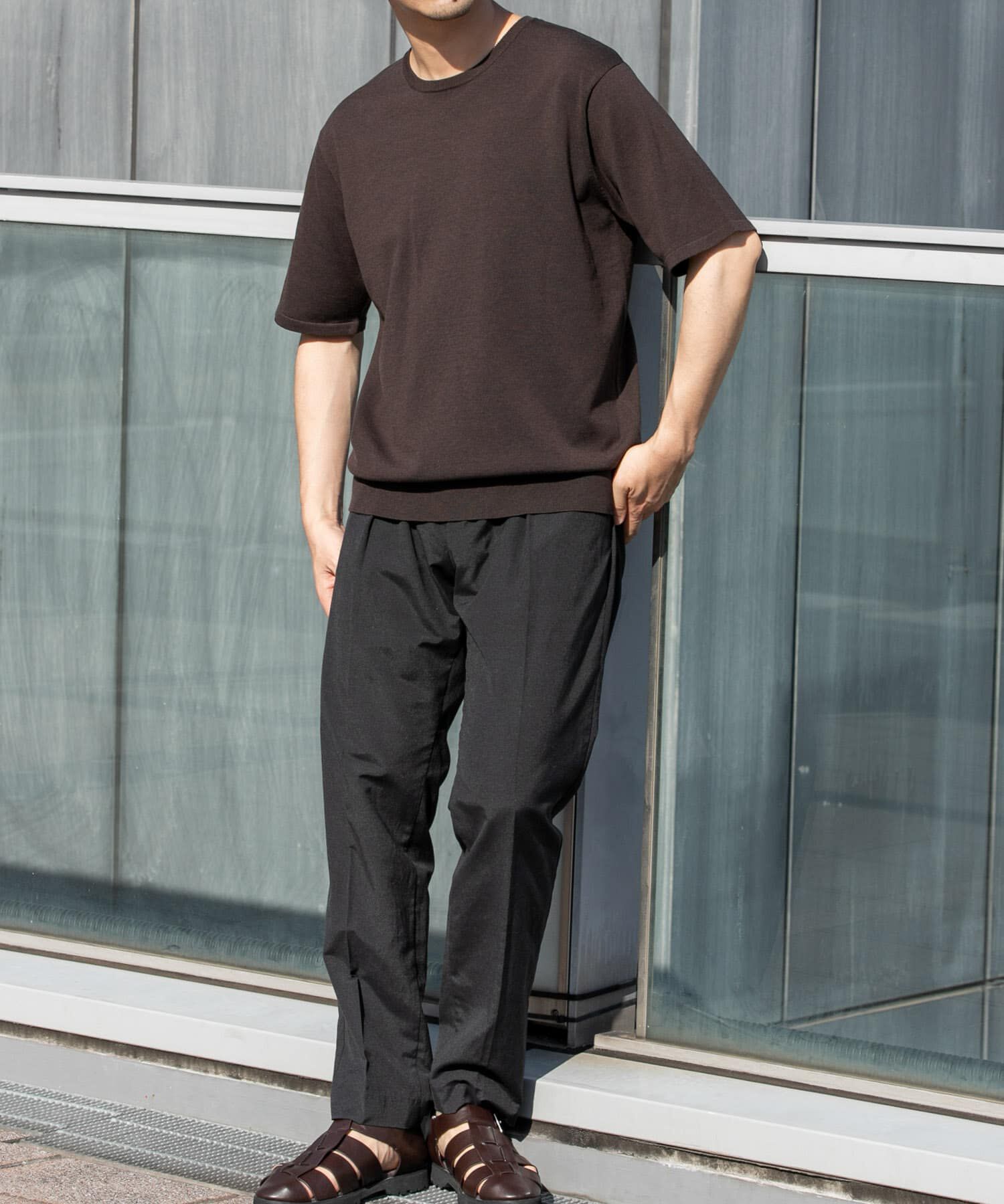 URBAN RESEARCH ROSSO「『WEB限定』シルク混クルーネックサマーニット」|ニット・セーター|