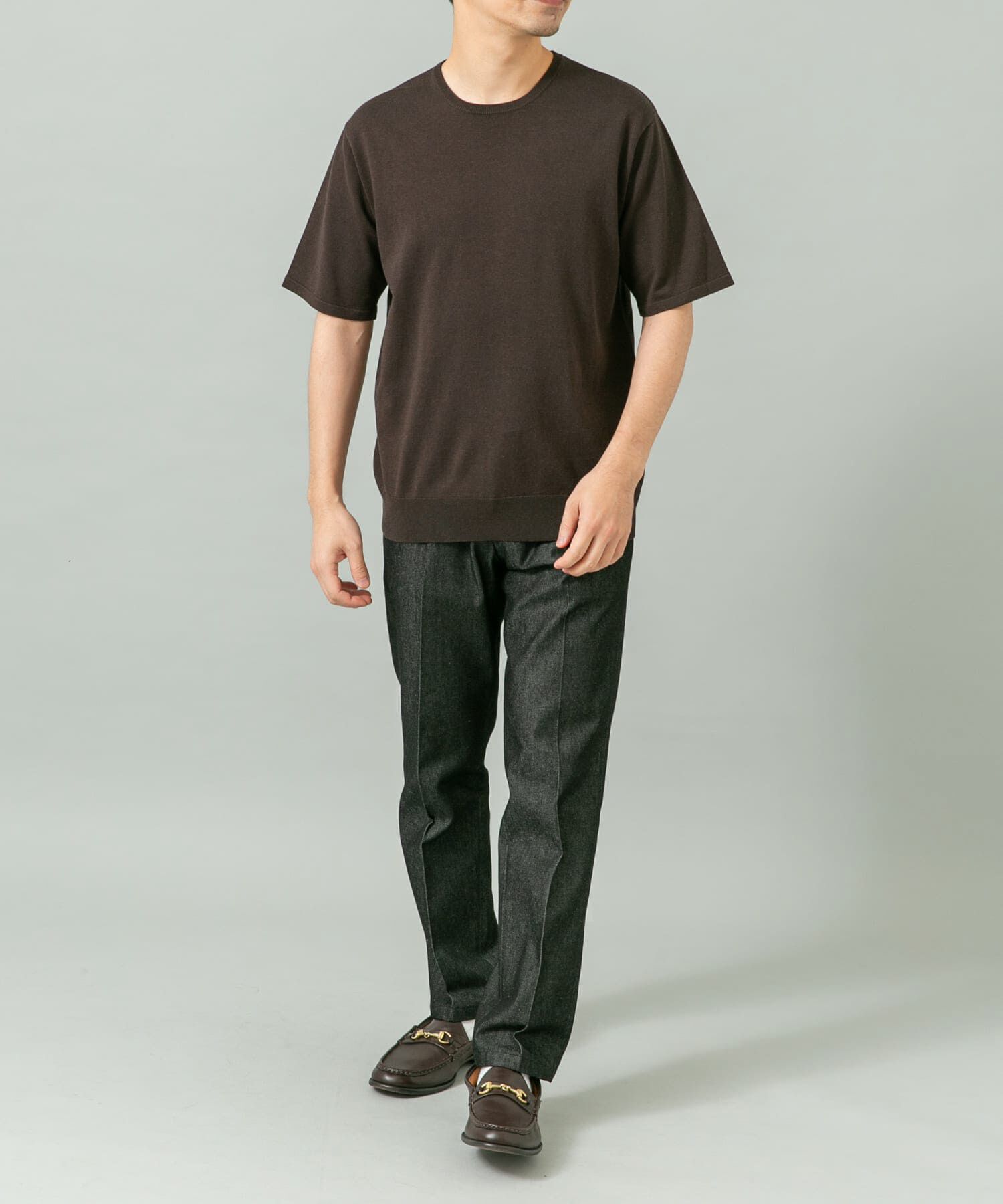 URBAN RESEARCH ROSSO「『WEB限定』シルク混クルーネックサマーニット」|ニット・セーター|