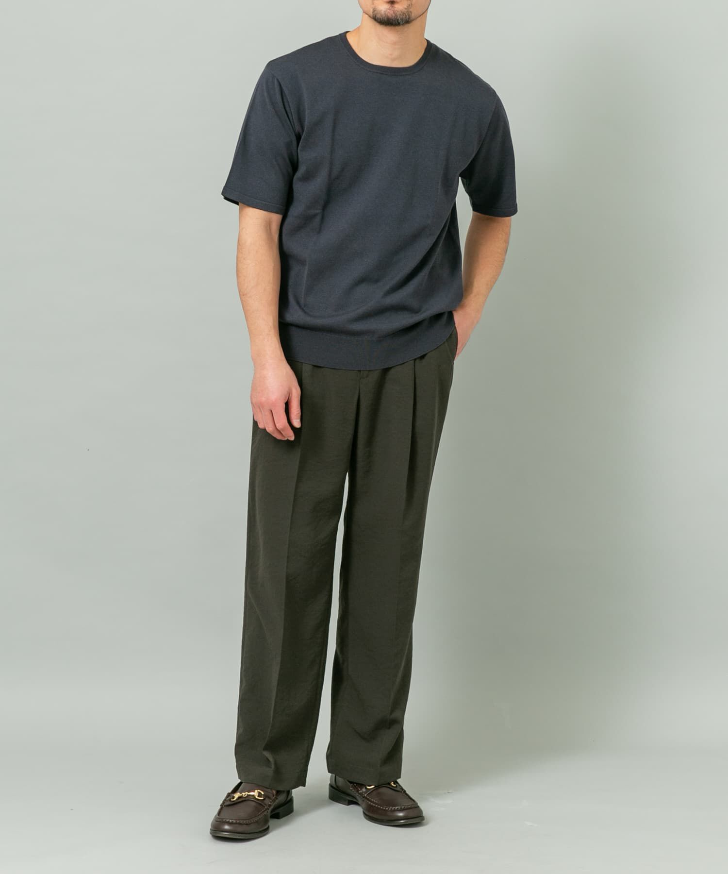 URBAN RESEARCH ROSSO「『WEB限定』シルク混クルーネックサマーニット」|ニット・セーター|