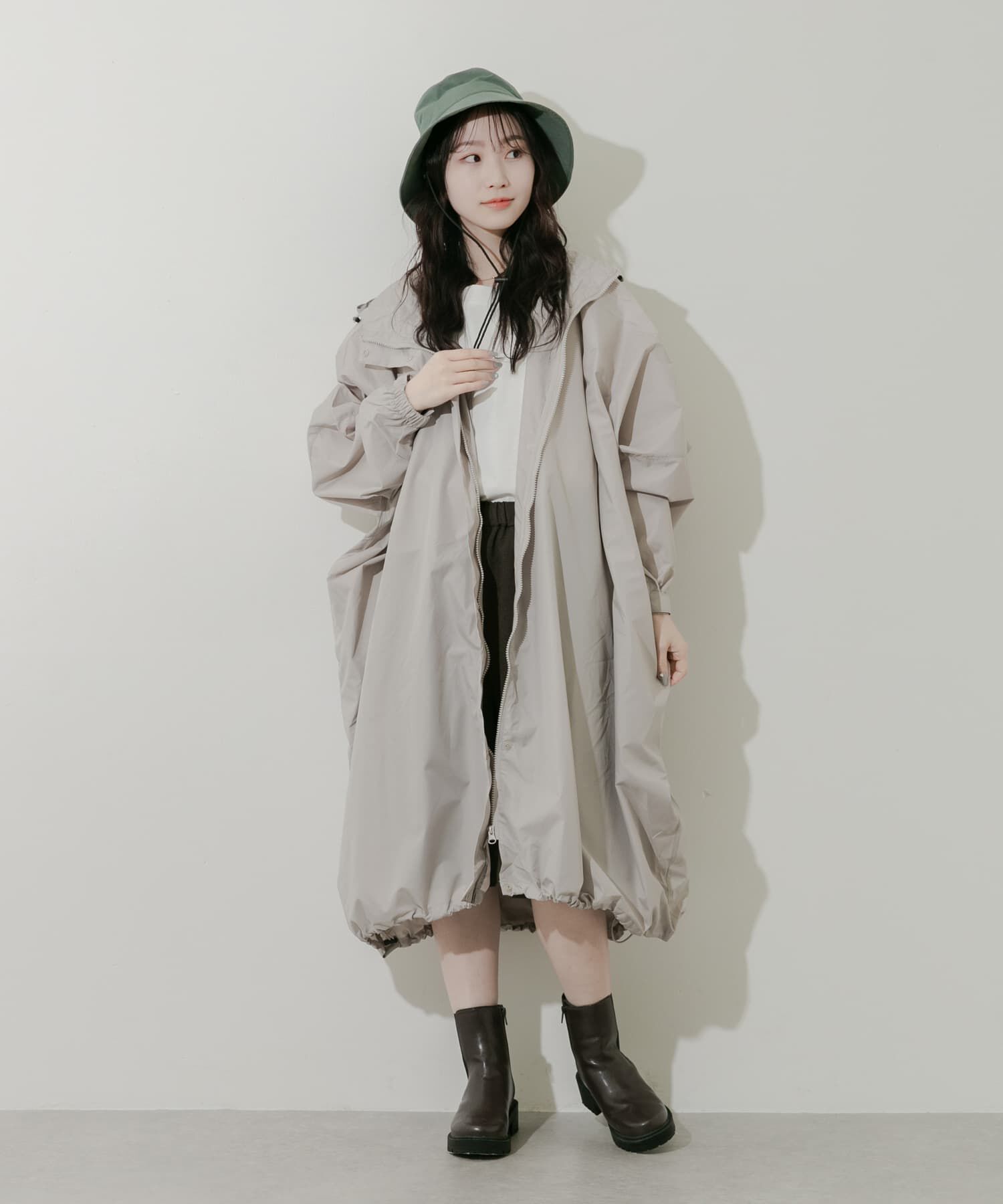 SMELLY「『WEB限定』because　Mods Poncho」|ポンチョ・ケープ|グレー