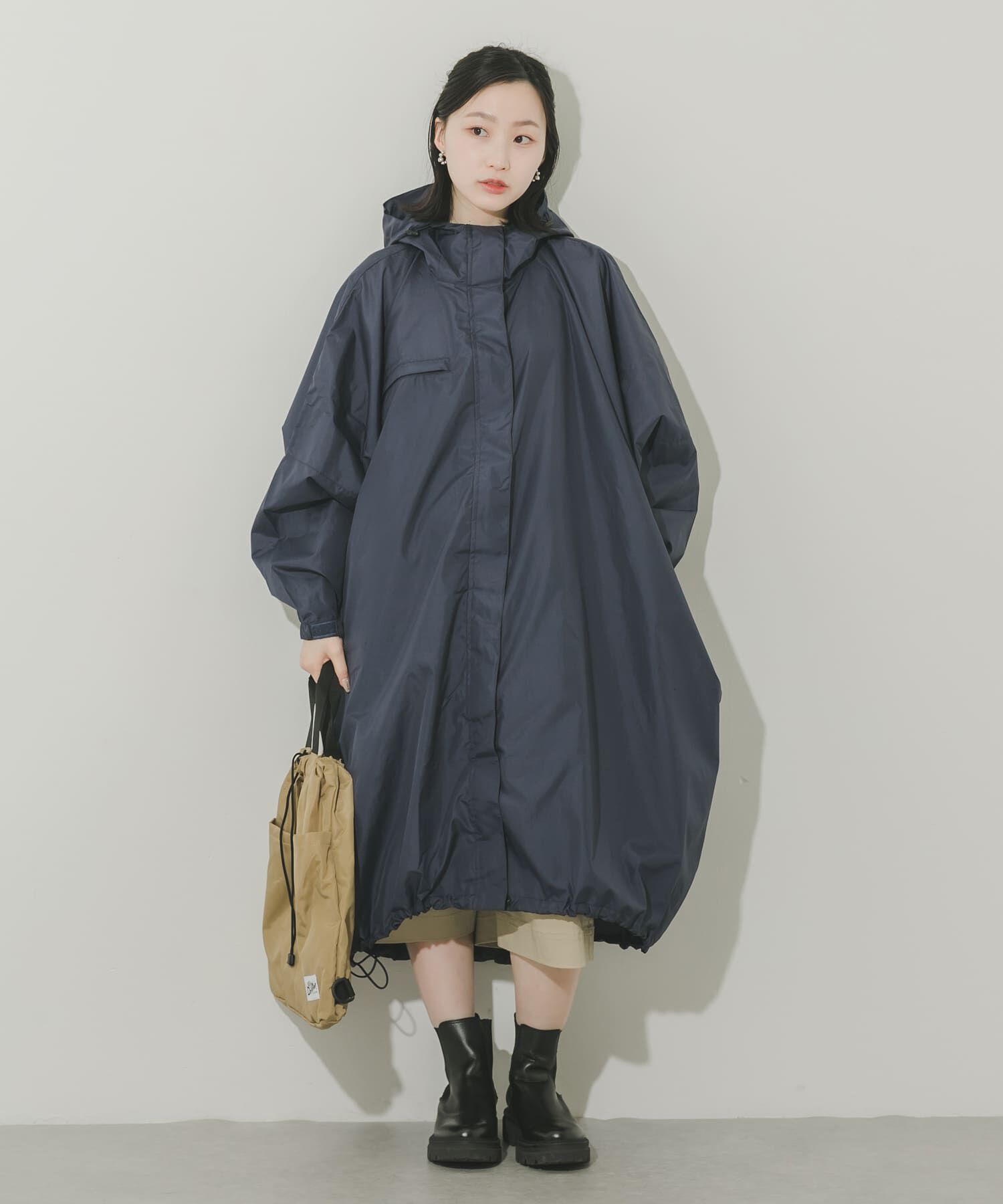 SMELLY「『WEB限定』because　Mods Poncho」|ポンチョ・ケープ|ネイビー