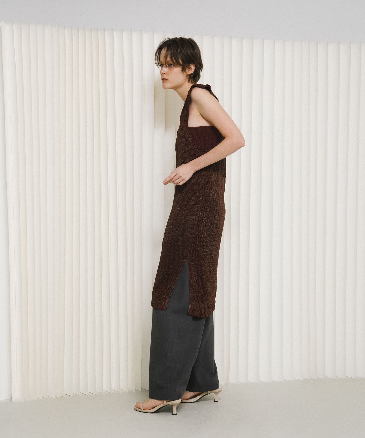 LAATO「knit frill tunic」|チュニック|
