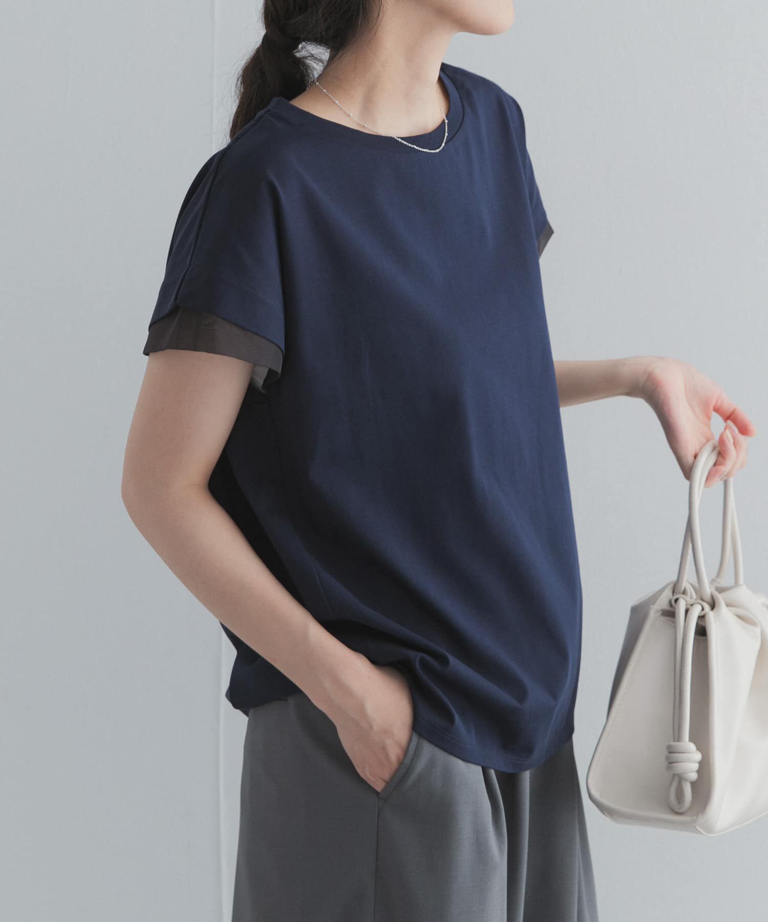 URBAN RESEARCH DOORS「シルケットコットンシアードッキングプルオーバー」|Tシャツ・カットソー|